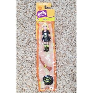 Polly Pockets Halloween Witch Doll Broom Hat Sealed Brand New 2009 Rare